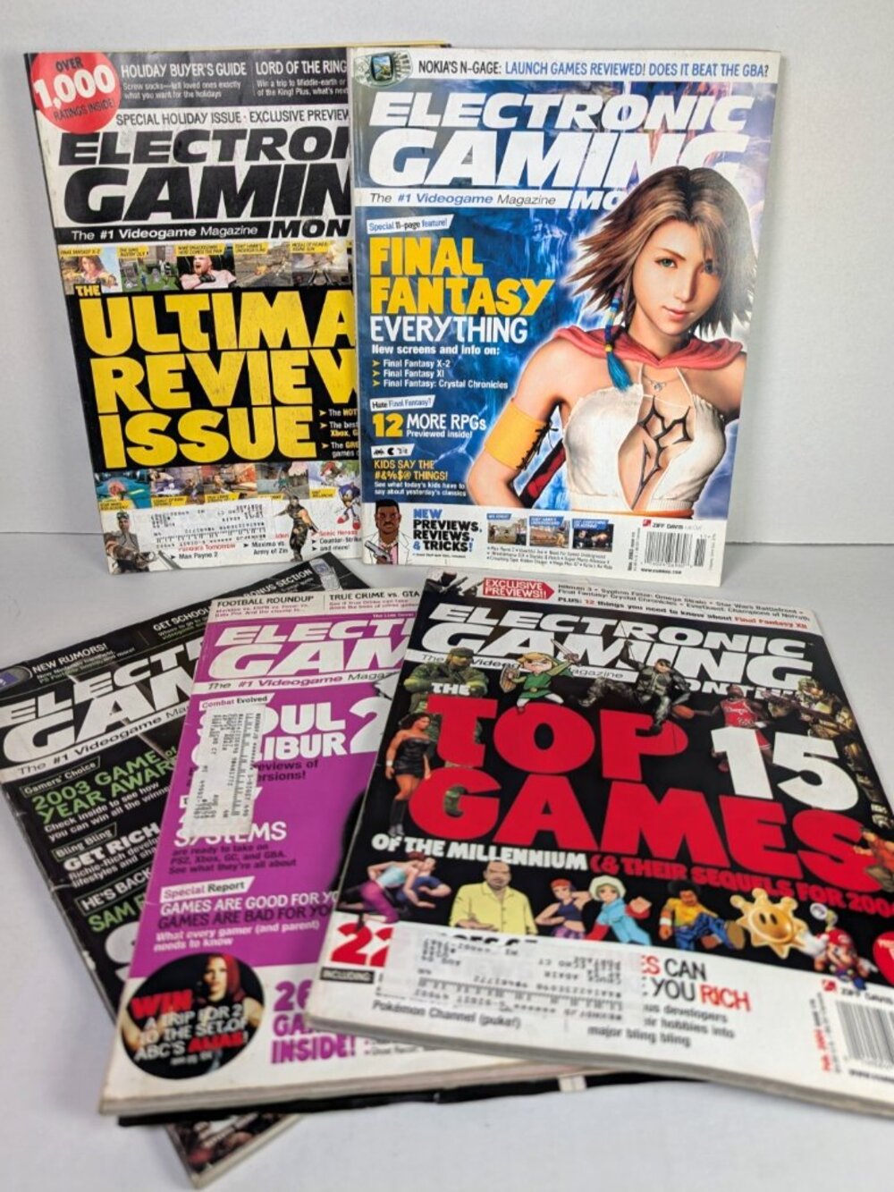 Electronic Gaming Monthly Lot Of 5 - Iss 170 172 174 175 176 Link-Final Fantasy